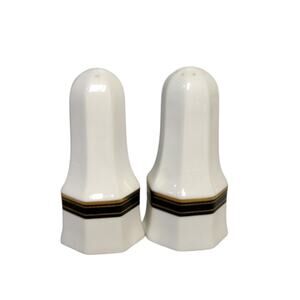 Christopher Stuart Gold Black Dress Y0009 Salt and Pepper Shakers